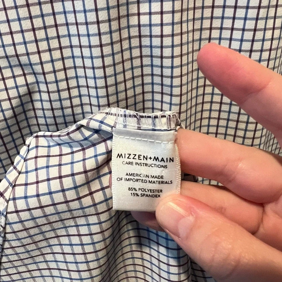 Mizzen+Main men’s Leeward long sleeve dress shirt size XL trim fit - Picture 9 of 9